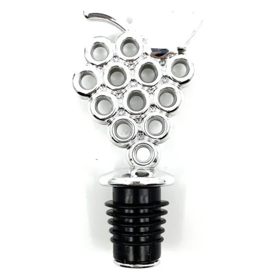 Bouchon argenté pour bouteille de Vin Grappe de Raisin