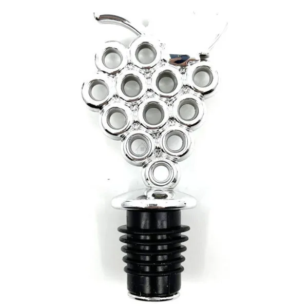 Bouchon argenté pour bouteille de Vin Grappe de Raisin