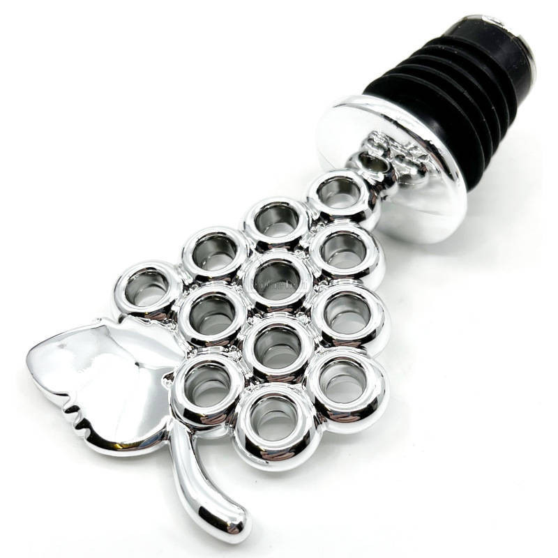 Silver stopper for grape wine bottle
