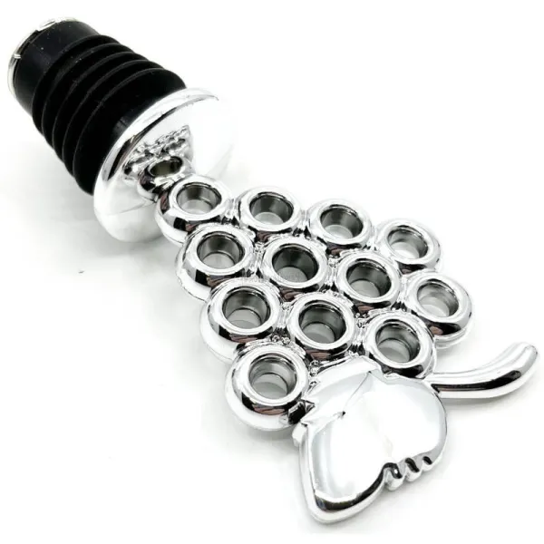 Silver stopper for grape wine bottle
