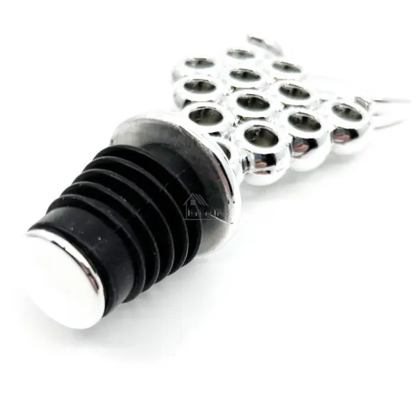 Silver stopper for grape wine bottle