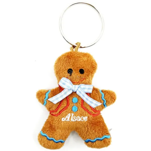Gingerbread Boy Mannele Plush Keyring