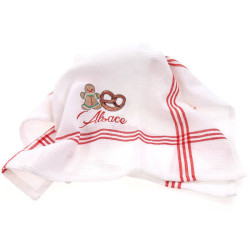 Bee's Nest embroidered kitchen towel Mannele Bretzel