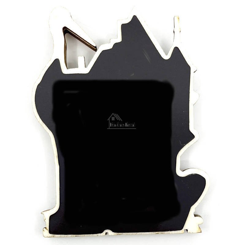 Decorative magnet in lacquered wood Alsatian house in relief