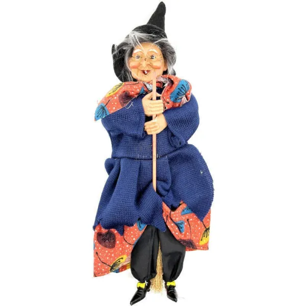 Witch of Alsace with blue waistcoat red dress 30 cm