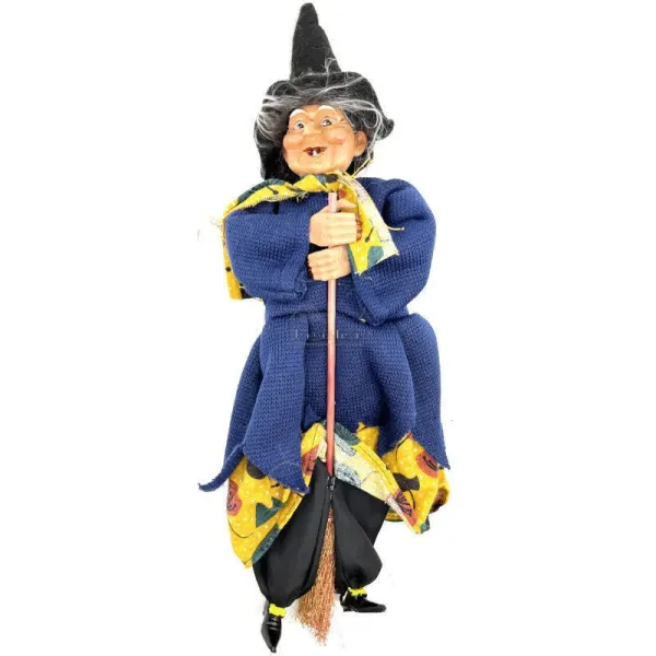 Witch of Alsace with blue waistcoat yellow dress 30 cm