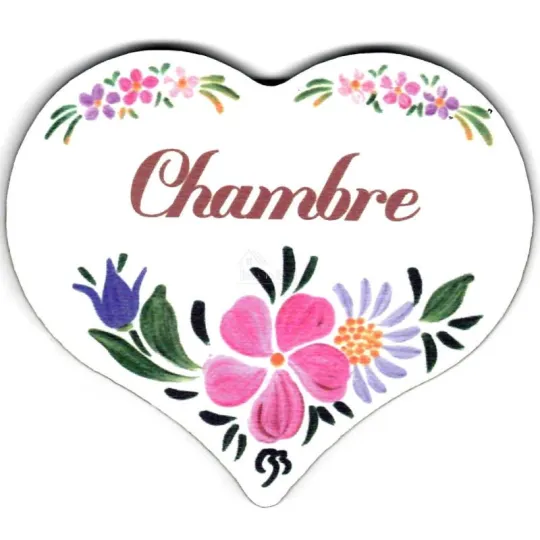 Plaque de Porte en Bois Chambre imprimé façon Polychrome