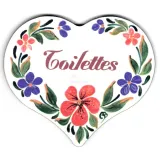 Polychrome Printed Toilet Wood Door Plate