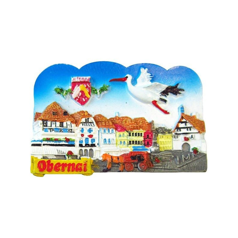 Magnet Dekorative Marktplatz im Herzen der Stadt Obernai