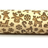 Teigroller Lebkuchenmännchen und Weihnachtsmotiv 35 cm