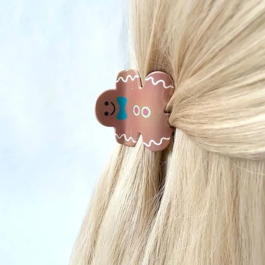 Haarclip decoratie Mannele in Peperkoek