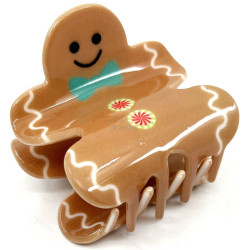 Haarklemme mit Lebkuchenmännchen-Dekor