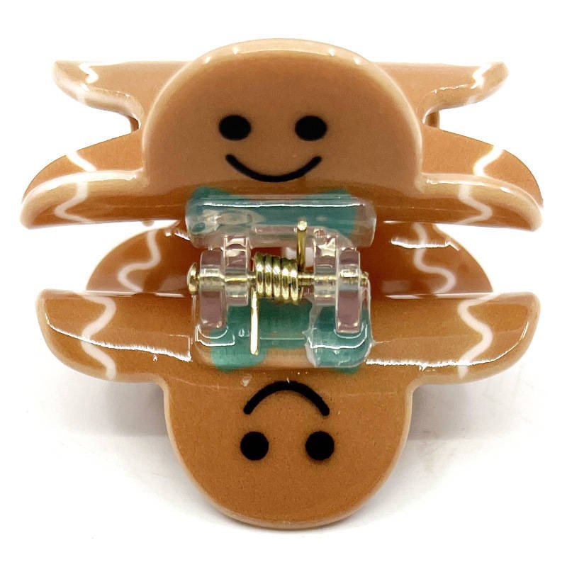 Haarklemme mit Lebkuchenmännchen-Dekor
