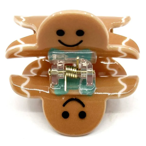 Haarklemme mit Lebkuchenmännchen-Dekor