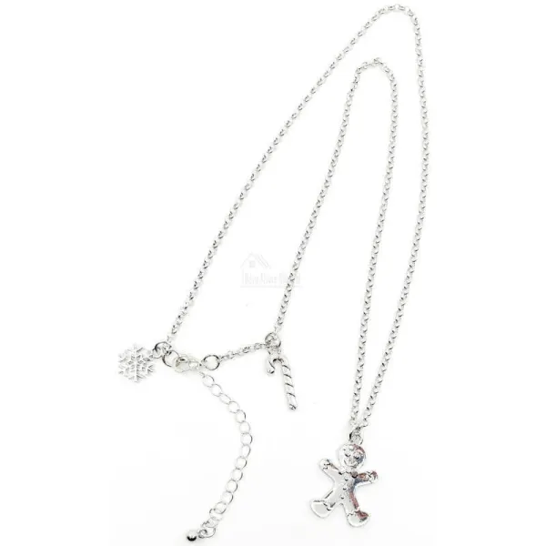 Collier fantaisie Pendentif breloque Mannele Pain d'Epices