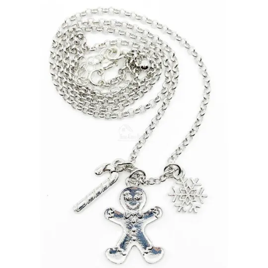 Collier fantaisie Pendentif breloque Mannele Pain d'Epices