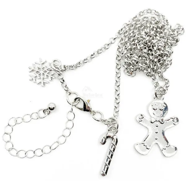 Collier fantaisie Pendentif breloque Mannele Pain d'Epices