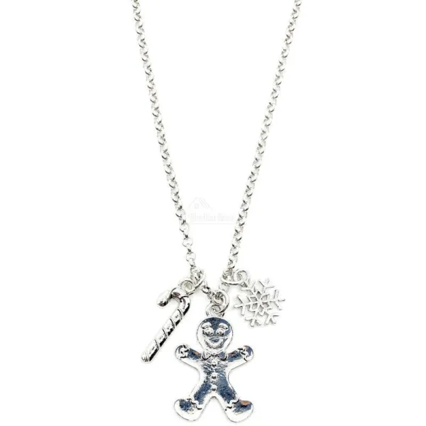 Collier fantaisie Pendentif breloque Mannele Pain d'Epices