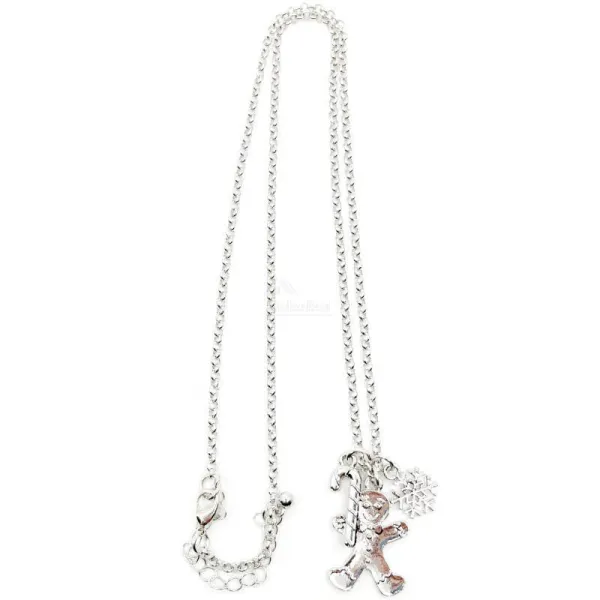 Collier fantaisie Pendentif breloque Mannele Pain d'Epices