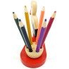 Set de 6 Crayons de papier en Couleurs support Cigogne d'Alsace