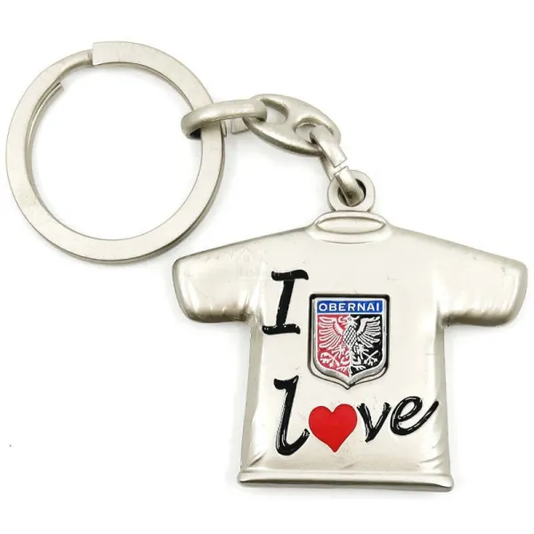 Porte Clé Métal Tee Shirt I Love Obernai