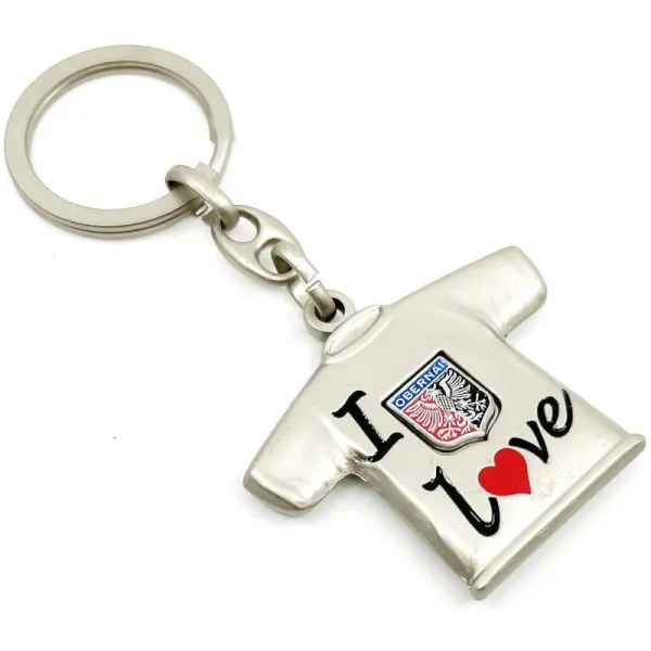 Metal Keyring Tee Shirt I Love Obernai