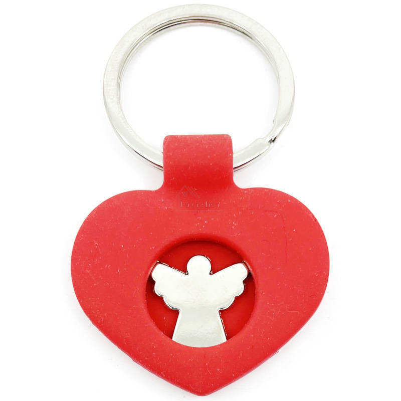 Porte Clé Coeur d'Alsace et Jeton de Caddie Ange Gardien