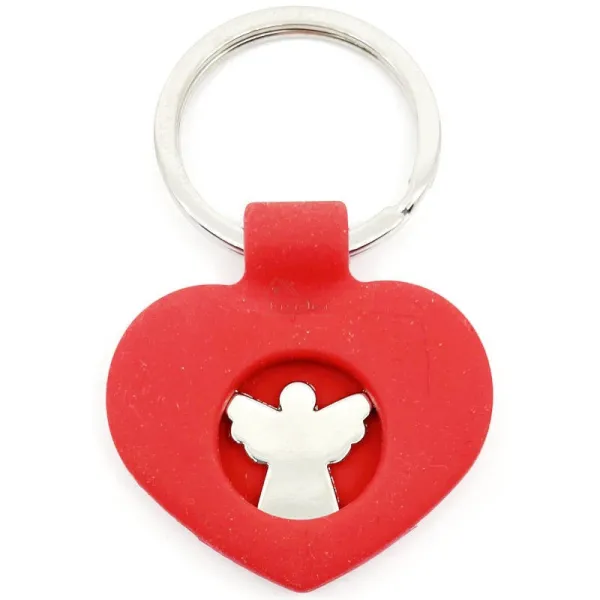 Porte Clé Coeur d'Alsace et Jeton de Caddie Ange Gardien
