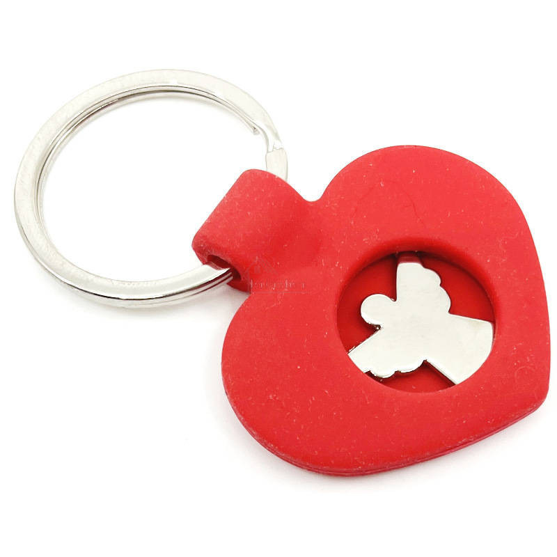 Porte Clé Coeur d'Alsace et Jeton de Caddie Ange Gardien