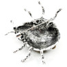 Silver-plated Ladybird Brooch with rhinestones