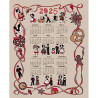 Tea towel decoration calendar Farandoles 2025