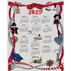 Geschirrtuch Dekorkalender Elsässisches Nest 2025