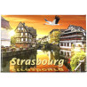 Decorative Magnet la Petite France in Strasbourg and stork