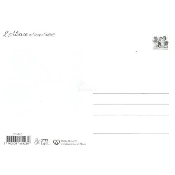 Decorated envelope Ballad in Alsace by Georges Ratkoff