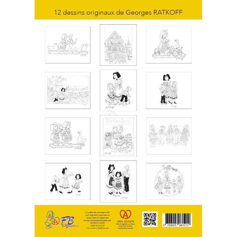Cahier de Coloriage L'Alsace de Georges Ratkoff