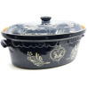 Große Baeckeoffe-Terrine blau von Soufflenheim Herz 47 cm
