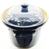 Large Baeckeoffe Terrine Blue of Soufflenheim Heart 47 cm