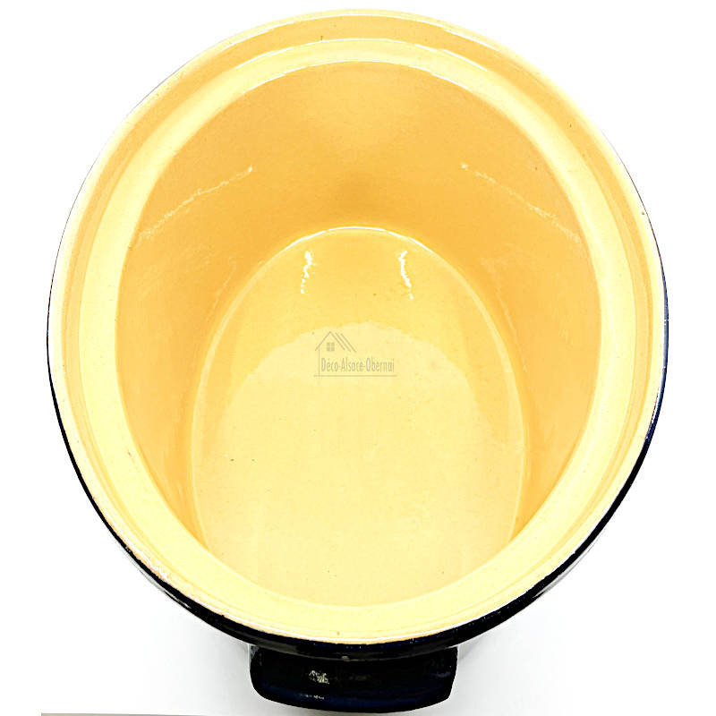 Große Baeckeoffe-Terrine blau von Soufflenheim Herz 47 cm