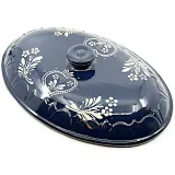 Große Baeckeoffe-Terrine blau von Soufflenheim Herz 47 cm