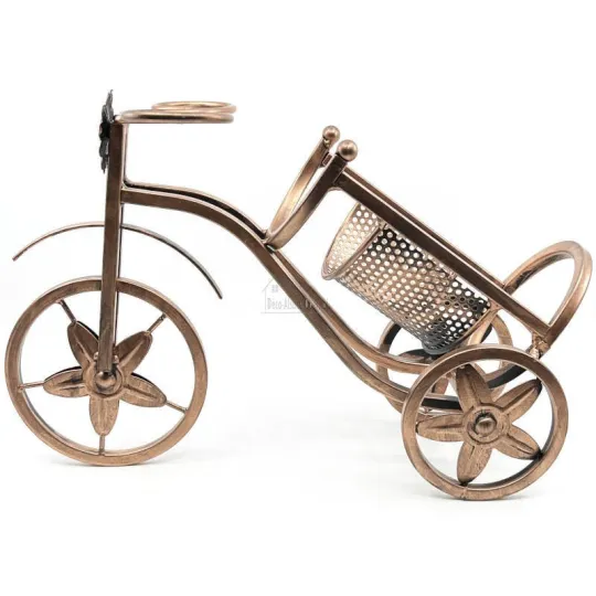 Wijnsteun Fles en 2 Glazen in Metaal