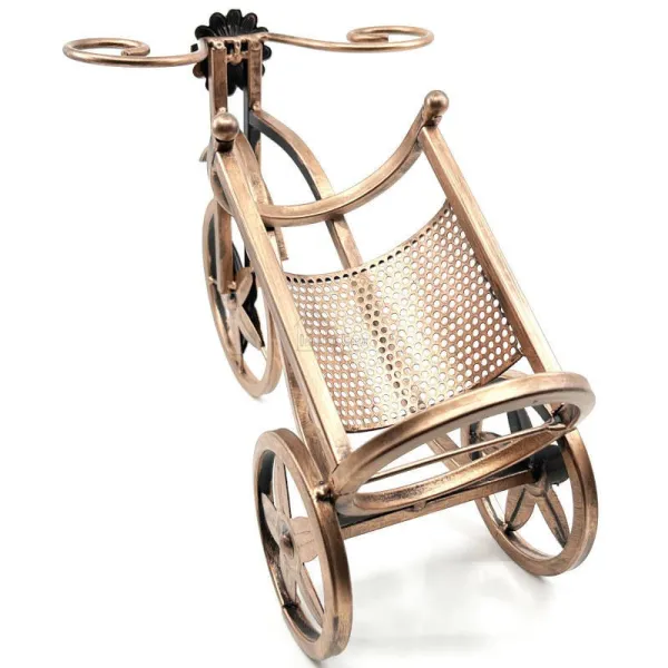 Weinständer für Flaschen und 2 Gläser aus Metall