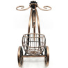 Bicycle Wine Rack with Bottle and 2 Metal Glasses