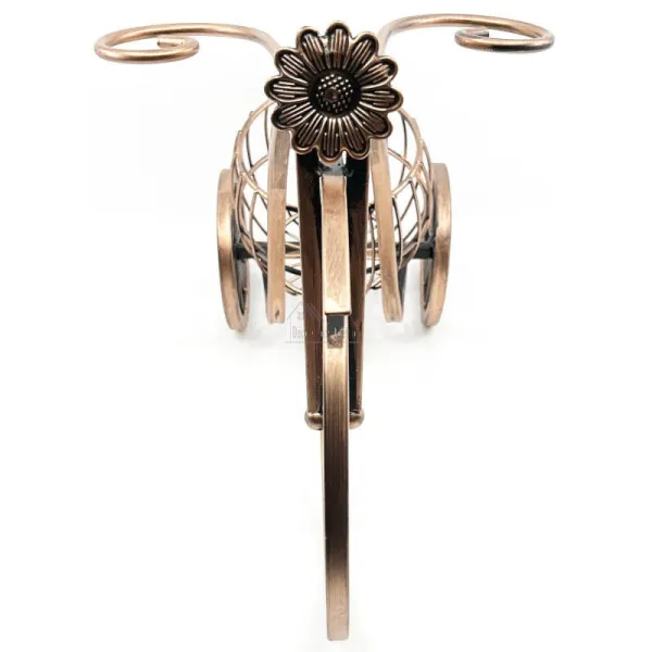 Weinständer Fahrrad Weinflasche und 2 Gläser aus Metall