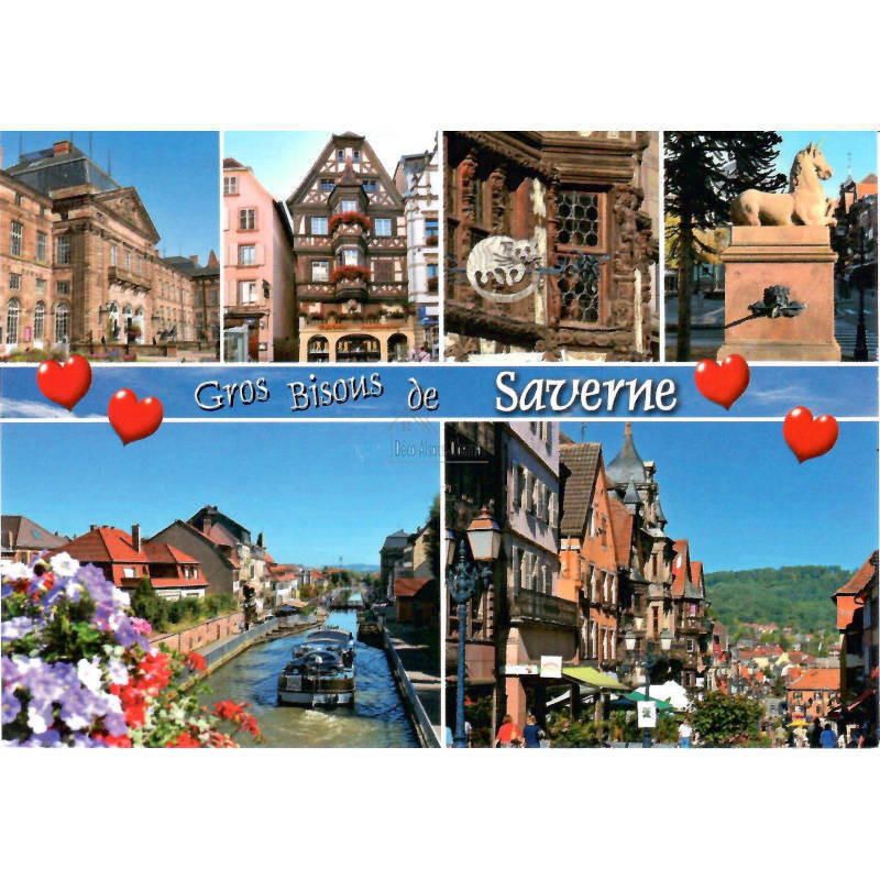 Postkarte Große Küsse von Saverne