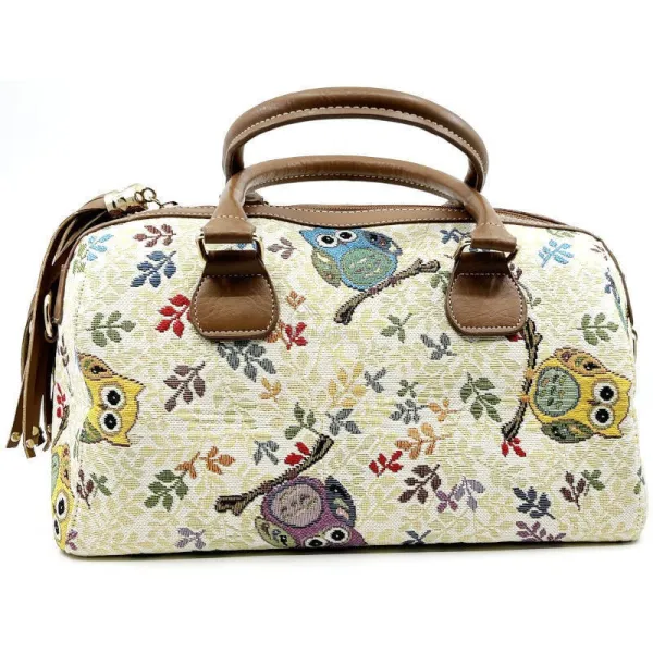 Sac à Main avec Pompon motif Hibou