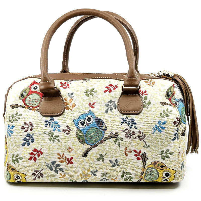 Sac à Main avec Pompon motif Hibou