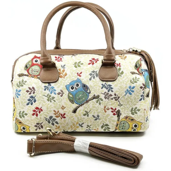 Sac à Main avec Pompon motif Hibou