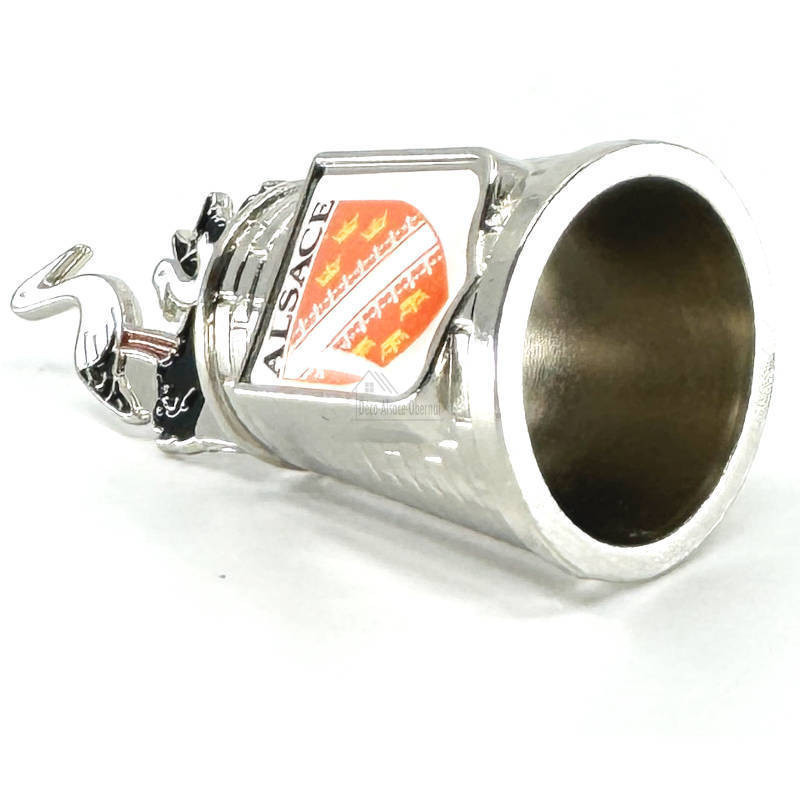 Metal thimble Alsace coat of arms Stork's nest