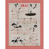 Tea towel Decors calendar Storks 2025
