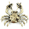 Black Crab with Rhinestones Brooch